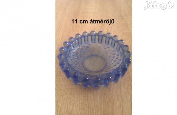 Üveg kék hamutál 11 cm átmérőjű eladó!