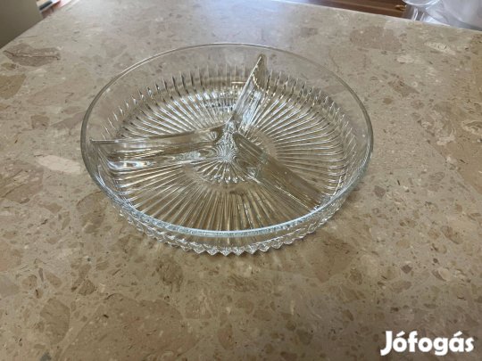 Üveg kínáló 3 részes, 20 cm, Lehmann Reims