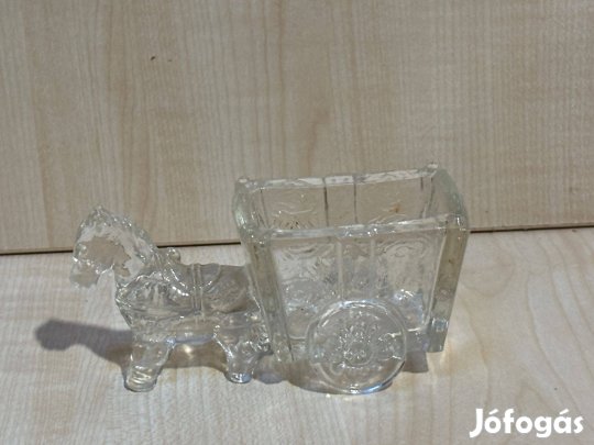 Üveg lovaskocsi, dísztárgy