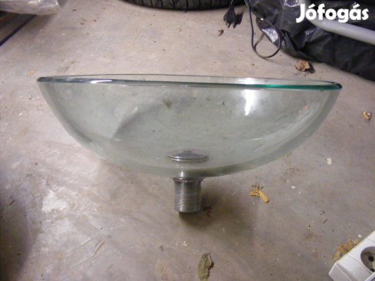 Üveg mosdó + leeresztőszelep