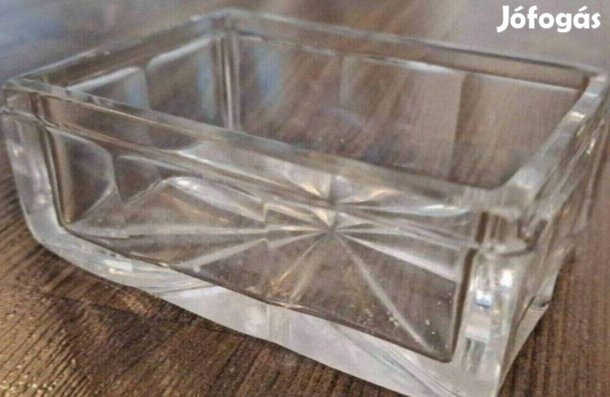 Üveg névjegykártya tartó