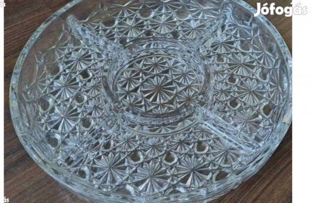 Üveg osztott kínáló