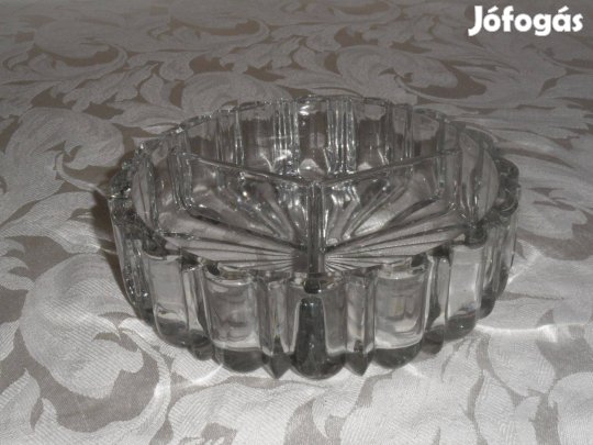 Üveg osztott tál, asztalközép