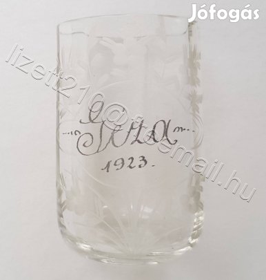 Üveg pohár feles pohár Géza 1923