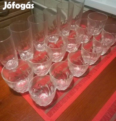 Üveg pohár készlet eladó