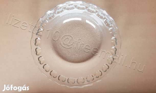 Üveg salátás tál kínáló tál A01