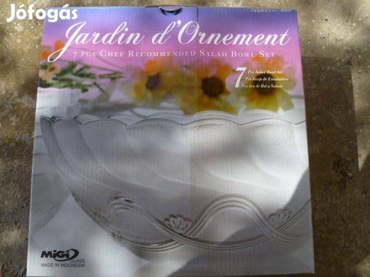 Üveg salátástál készlet