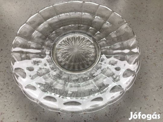 Üveg süteményes tál 28 cm