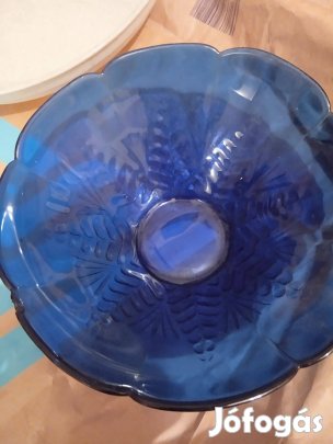 Üveg tálka kék