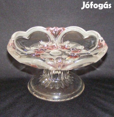 Üveg talpas kínáló