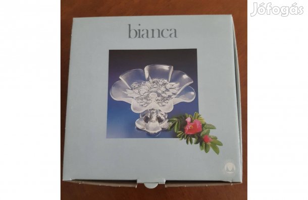 Üveg talpas kínáló tál eladó