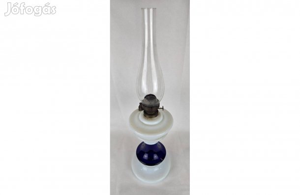 Üveg talpú, asztali petróleum lámpa (T:178)