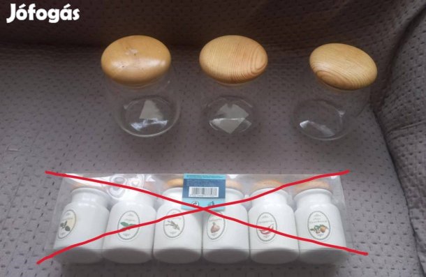 Üveg új fűszertartók együtt vagy külön