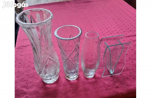 Üveg váza, 4 db
