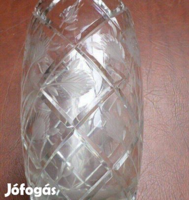 Üveg váza kristály Új gyönyörű kézműves 28 cm