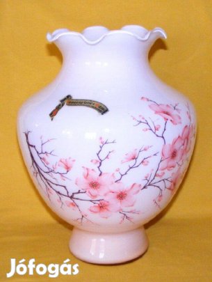 Üveg virágos váza