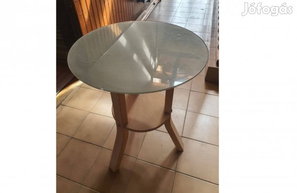 Üvegasztal Kerekasztal Dohányzó asztal