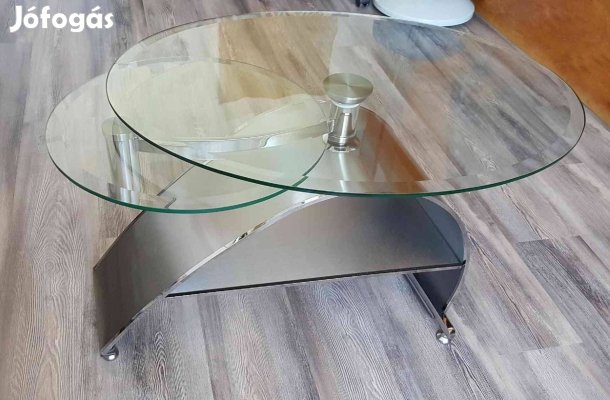 Üvegasztal, nagyon szép, különleges lakásdísz_is!