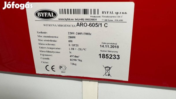 Üveges fagyasztó láda