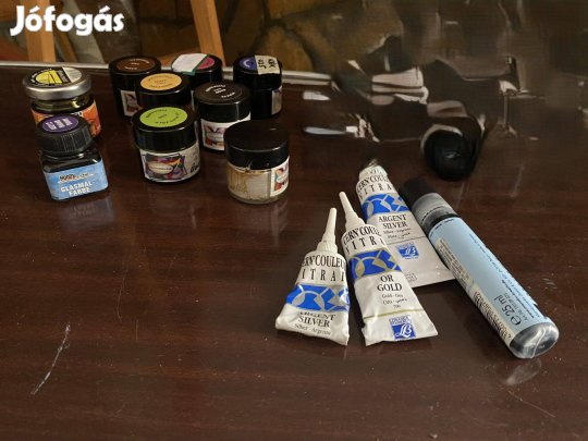 Üvegfestékek, Hobbyművész/Pentart, mind bontott, átlag 80%-os