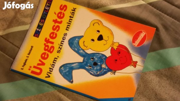 Üvegfestés -vidám, színes minták+9 db üvegfesték kontúr