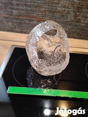 Üvegkristály kosárka tároló