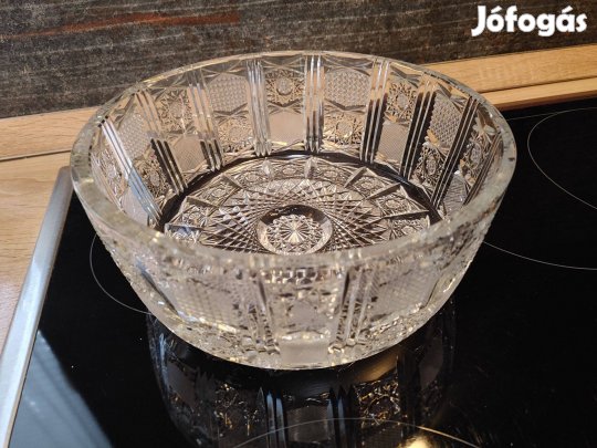 Üvegkristály salátás tál