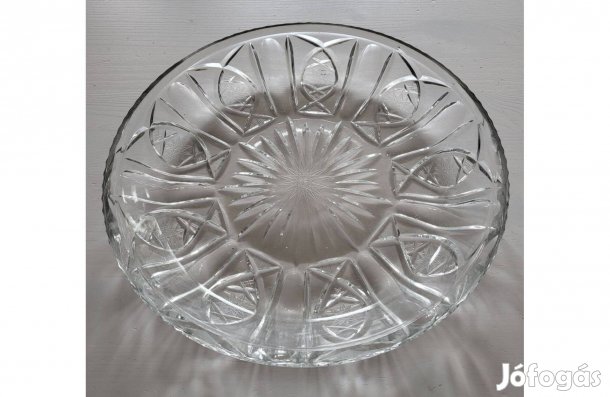 Üvegkristály tál (28 cm)