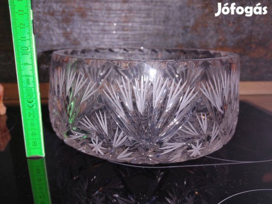 Üvegkristály tál -nehéz darab