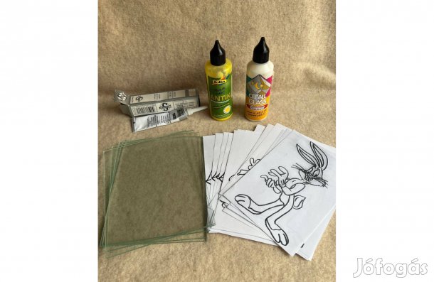 Üveglap - kreatív hobbi 15x12,5 cm