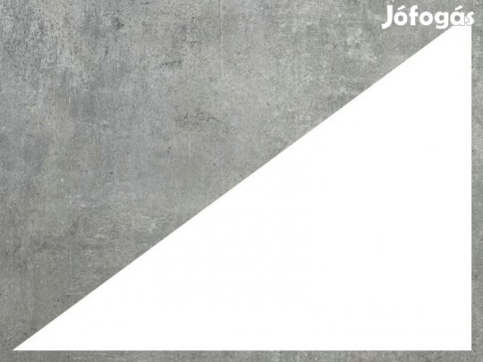 Üveglapos asztal antracit 160 Beton fehér T17212-1-789