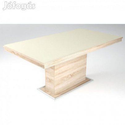 Üveglapos asztal bézs 160 Sonoma T17213-2-5187