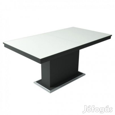 Üveglapos asztal fehér 160 Matt sötétszürke T17214-2-6572