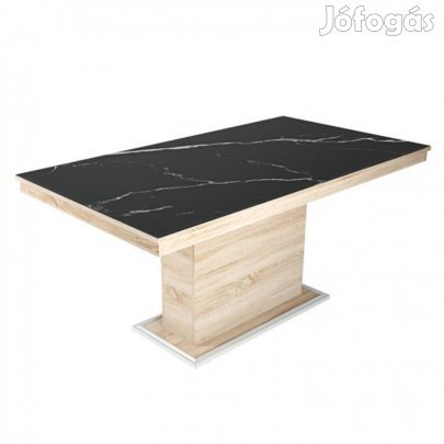 Üveglapos asztal fekete márvány 160 Sonoma T23244-2-6582
