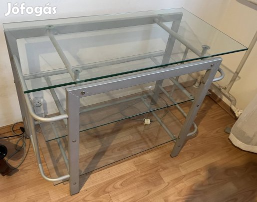 Üveglapos tv állvány 