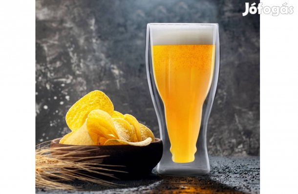 Üvegpohár Duplafalú - sörös, üdítős - 350 ml