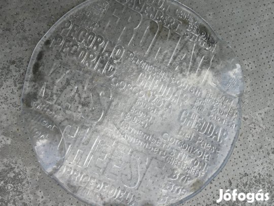 Üvegtál. Kínáló tál erős üvegből