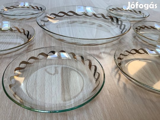 Üvegtányér készlet