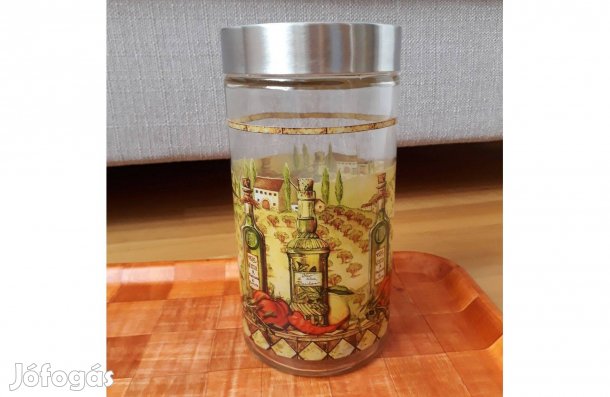 Üvegtároló csavaros tetővel