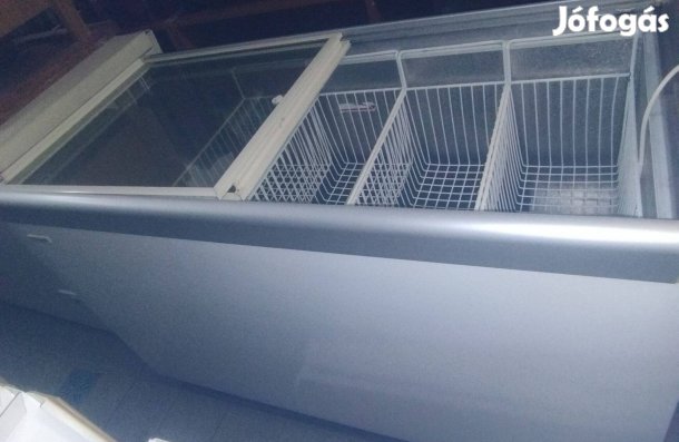 Üvegtetős fagyasztós hűtőláda eladó