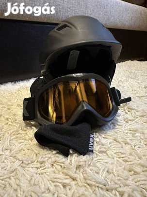 Uvex bukósisak és szemüveg