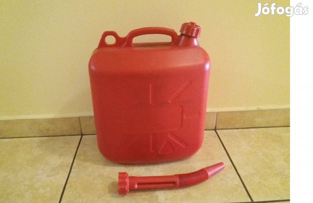 Üzemanyag tartály 10 L benzin gázolaj kanna kiöntő csővel