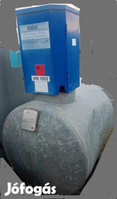Üzemanyag tartály horganyzott 1000l dízel 12V szivattyúval