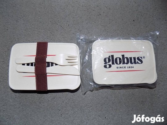 Uzsonnás doboz evőeszköz készlettel, Új