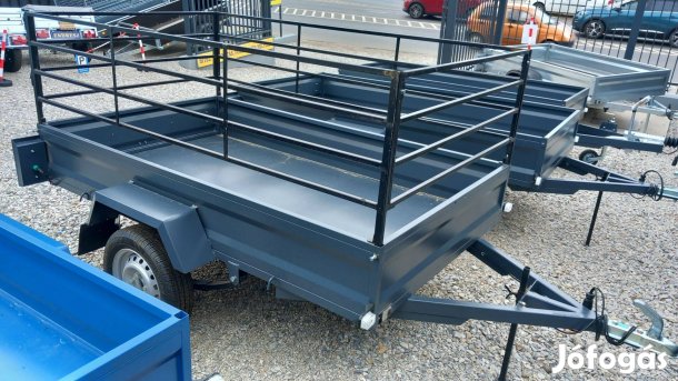 VAS zártszelvény Erős 130x220 cm-es Új utánfutó 7,5q Készletről