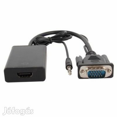 VGA - HDMI + audio átalakító