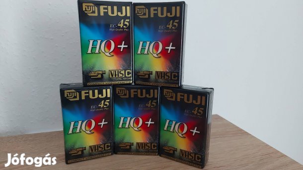 VHS-C kamera kazetta Fuji HQ+ EC-45 5db Új! Bontatlan!