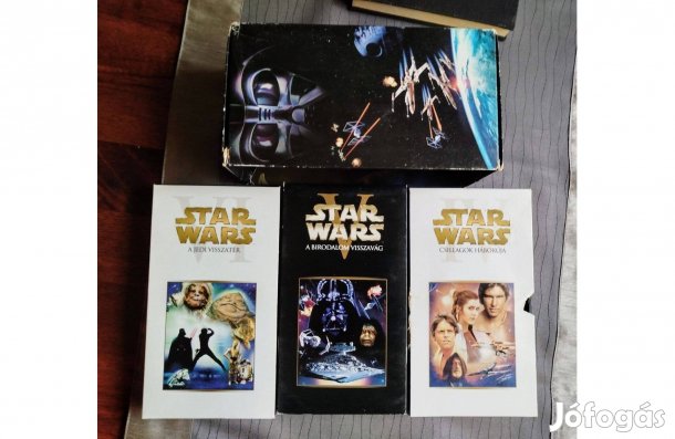 VHS díszdobozban Star Wars trilógia Csillagok Háborúja A Birodalom Vi