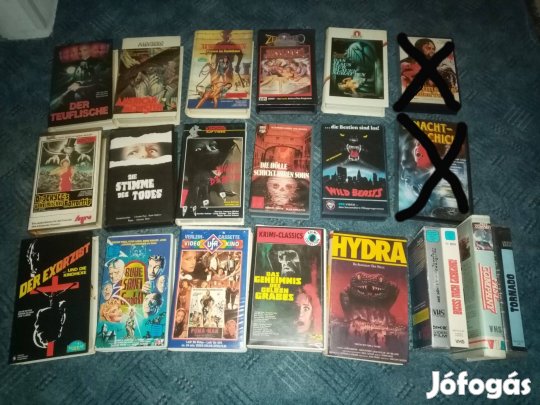 VHS horror ritkaságok német nyelvű gyári kazetták