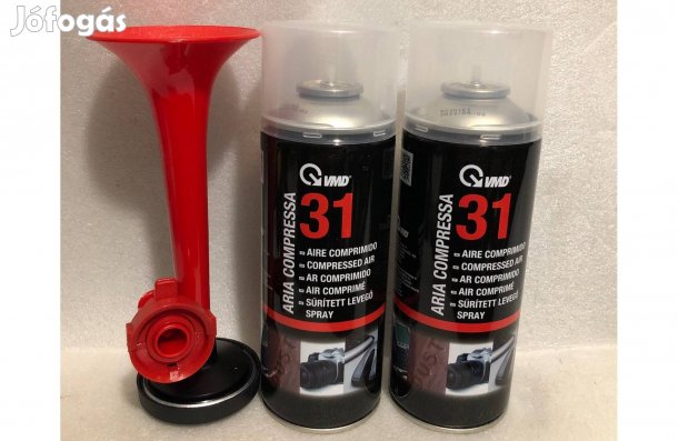 VMD Légkürt spray szett / 1 db légkürt + 2 db 400ml spray kézikürt